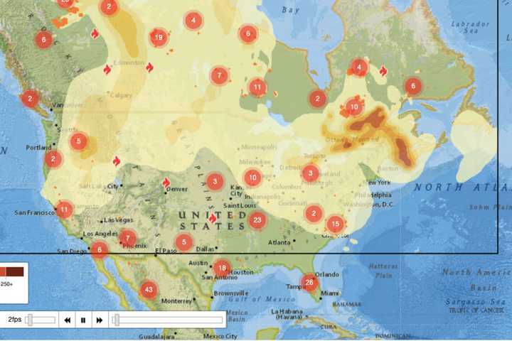 These Maps Show Realtime Smoke, Air Quality As Canadian Wildfires Rage