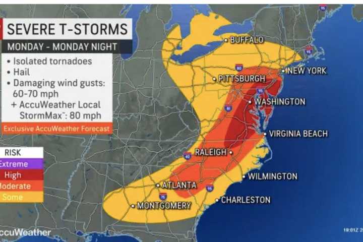 Severe Weather Threat: Scattered Storms Could Bring Damaging Winds, Hail, Isolated Tornadoes