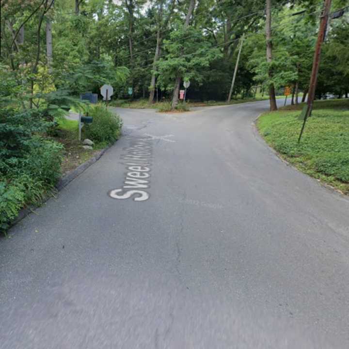 Sweet Hollow Road, south of Chichester Road, in West Hills.