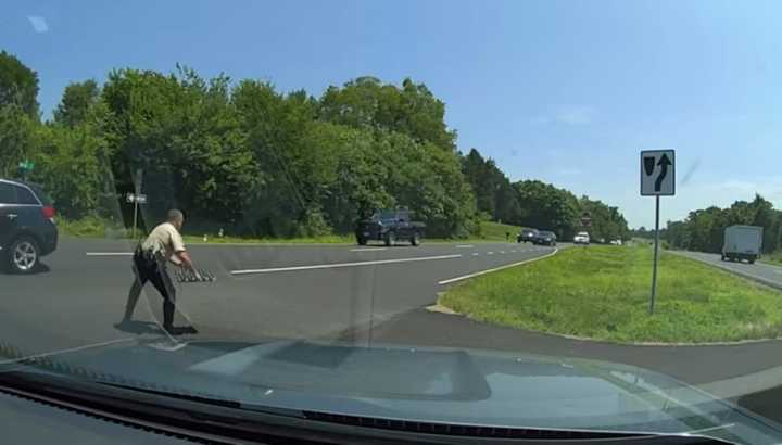 Watch as Deputy J.W. McAlister stops a suspect in her tracks.