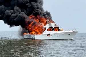 US Coast Guard Rescues Boater Off Cumberland County Coast, Local Firefighters Battle Blaze