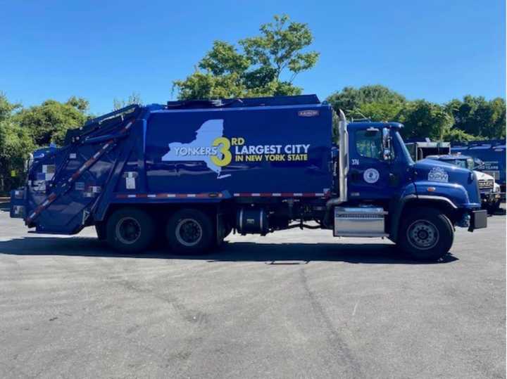 A Yonkers Department of Public Works truck suddenly caught fire on Friday, July 28.