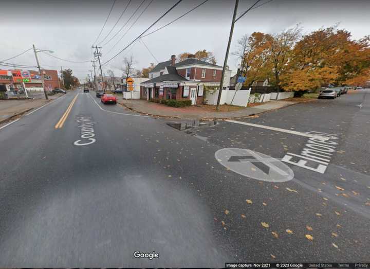 The intersection of Carleton Avenue and Elmore Street in Central Islip.