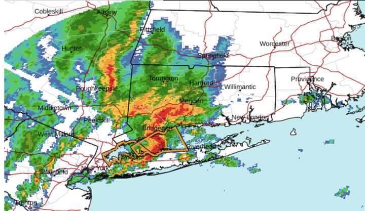 A radar image of the region at about 6:30 a.m. Friday, Aug. 18.