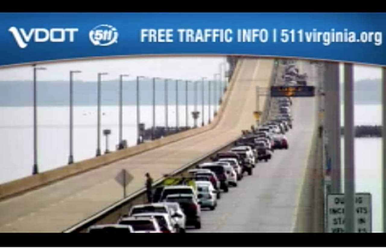 Major Crash Completely Halts Traffic Over James River Bridge In Newport