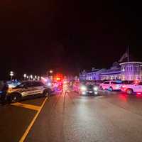 <p>Onshore during Saturday&#x27;s rescue of two swimmers off an Avon beach at Sylvania Avenue.</p>