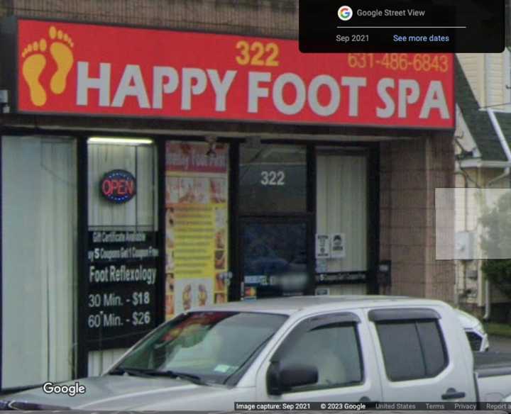 Happy Foot Spa on Larkfield Road in East Northport.