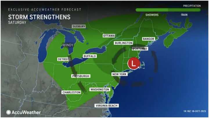 The height of the storm is expected Friday, Oct. 20 through Saturday, Oct. 21, but gusty winds will linger on Sunday, Oct. 22.