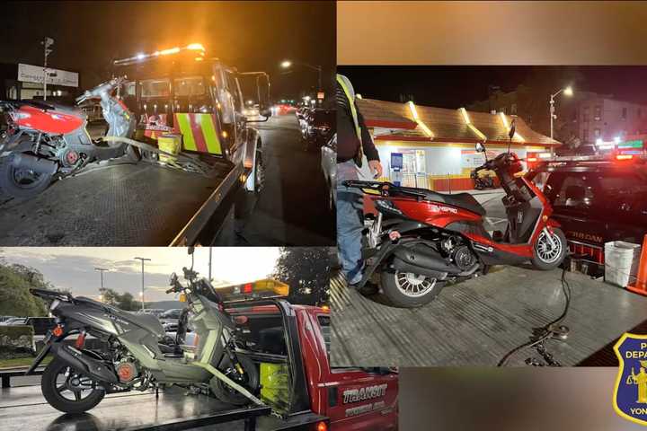 'Fall Cleanup': Dozens Of Motorcycles, Mopeds Impounded In 8-Hour Period In Westchester