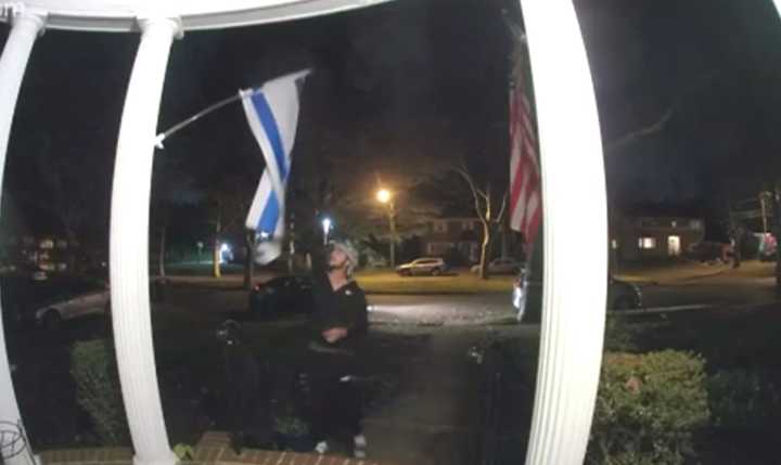 Police in Highland Park are seeking help identifying the man caught on Ring footage ripping down an Israeli flag from the porch of a local home.