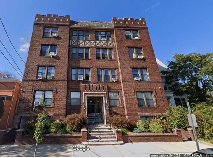 Apartment building at Avenue C and 32nd Street in Bayonne.