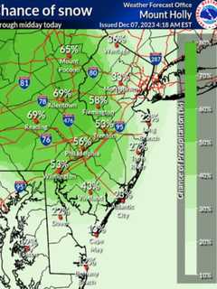 Light Snow Could Disrupt Travel In Parts Of PA