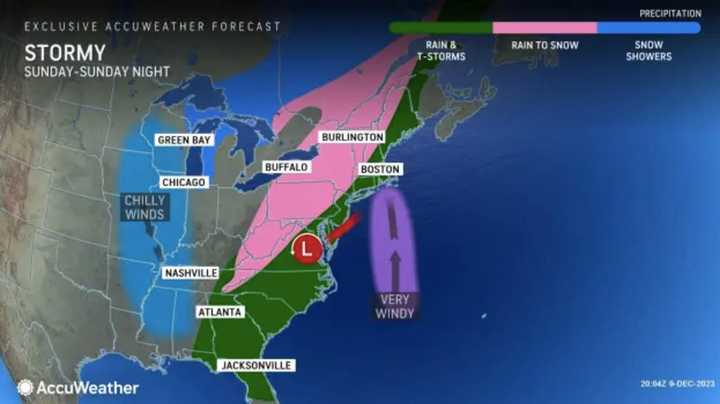 Storm Sunday, Dec. 9 through Sunday night.