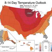 <p>Dec. 22 to 28 temperature outlook.</p>