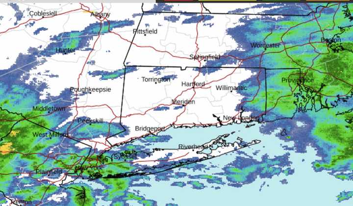 A radar image of the region just before 7 p.m. Wednesday, Dec. 27.
  
