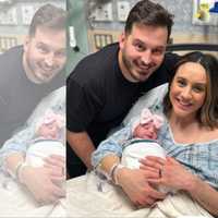 <p>Baby Maren with her parents, Nicole and Chris DiMicco of Forked River. </p>