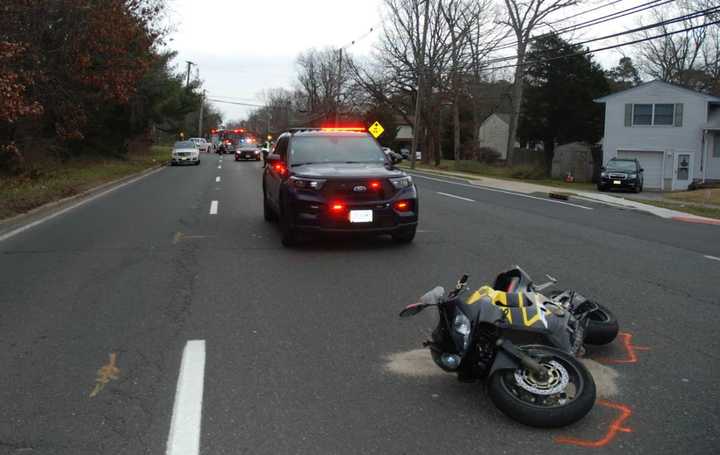 Scene of the motorcycle crash