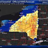 <p>A look at the latest New York statewide snowfall projections from the&nbsp;National Weather Service.</p>