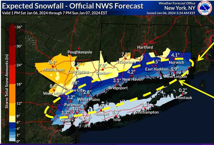 Brand-New Snowfall Projections: Here's How Much To Expect Now From ...