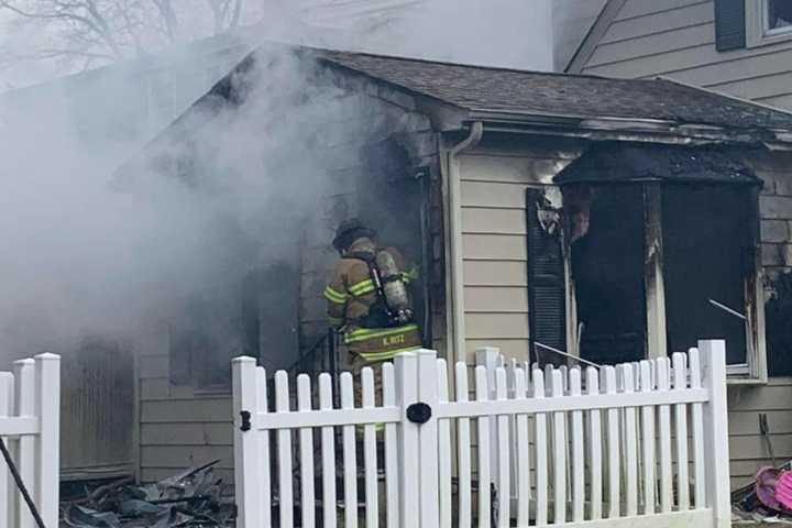 South Jersey Firefighters Battle House Blaze