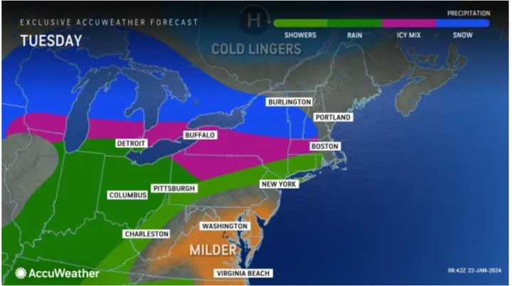 Here's Latest Projected Timing For New Winter Storm Bringing Mix Of ...