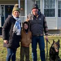 <p>Maywood Police Sgt. Chris Nichols, fiance Julia Perry, 7-year-old Landon and Ryker are so excited to meet the newest addition to their family later this year.</p>