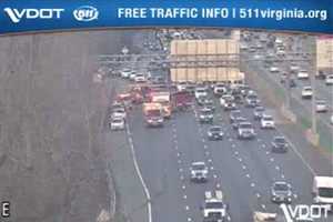 Multi-Vehicle Crash Brings Firetruck, Ambulance To I-95 In Fairfax County