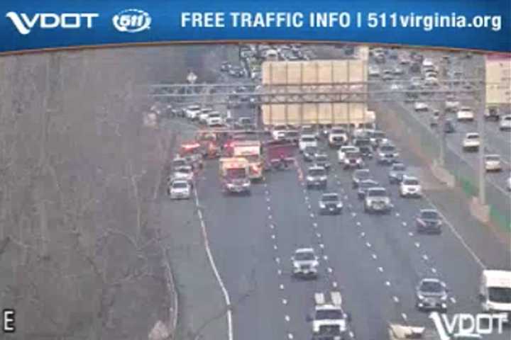 Multi-Vehicle Crash Brings Firetruck, Ambulance To I-95 In Fairfax County