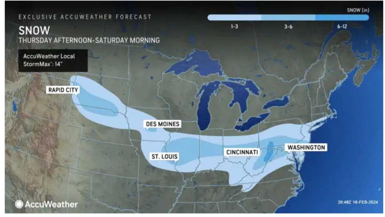 New Storm Snowfall Forecast Map: These Areas Will See Most Accumulation ...