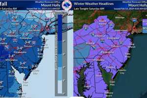 New Forecast Map: 4 Inches Of Snow Now Projected For Monmouth County