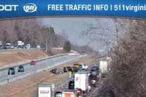 Cars Land In Median On I-95 Tying Up Traffic For Miles