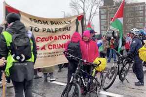 Pro-Palestinian Protestors Stop Traffic Along Ben Franklin Bridge (VIDEO)