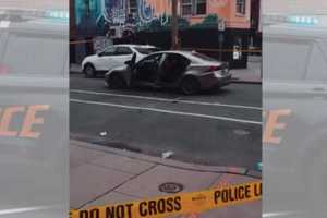 Chilling Footage Shows Blood-Spattered Car At Scene Of Deadly Jersey City Shooting