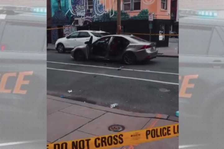 Chilling Footage Shows Blood-Spattered Car At Scene Of Deadly Jersey City Shooting