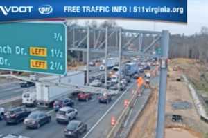 Double Tractor Trailer Crash Jams Capital Beltway In Fairfax County