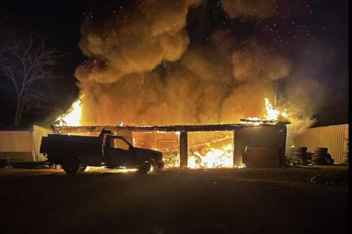 Fire Ravages Hillsborough Garage: FD