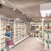 <p>A rendering released by Whole Foods of part of the frozen foods section of a smaller-format store.</p>