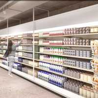 <p>The dairy section of the small-format store.</p>