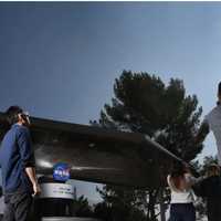 <p>Employees and visitors at NASA's Jet Propulsion Laboratory stopped to watch the solar eclipse on Monday, Aug. 21, 2017.
  
</p>