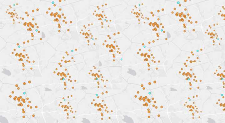 Some of the aftershocks reported by the USGS between April 5 and 6.