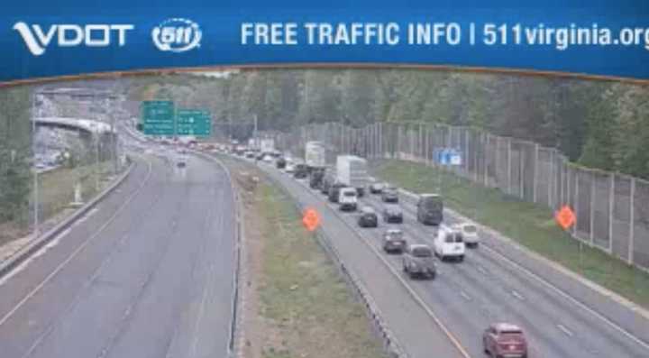 I-95 traffic in Quantico.