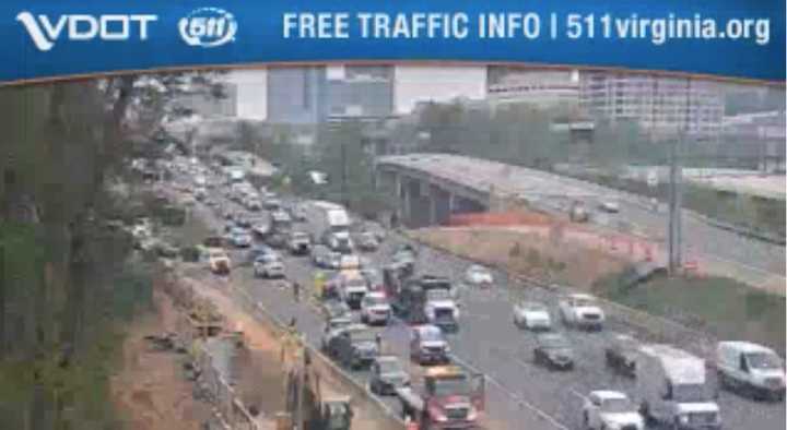 Traffic was delayed along the Capital Beltway due to a multi-vehicle crash Friday morning, April 19, the DOT site says.