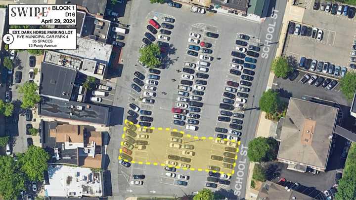 The Rye City Council released a map depicting the parking lot closure.&nbsp;