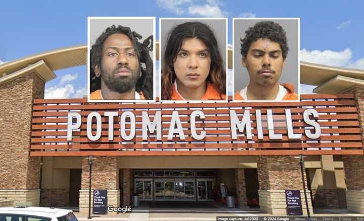 Police announced arrests in a robbery at Potomac Mills.