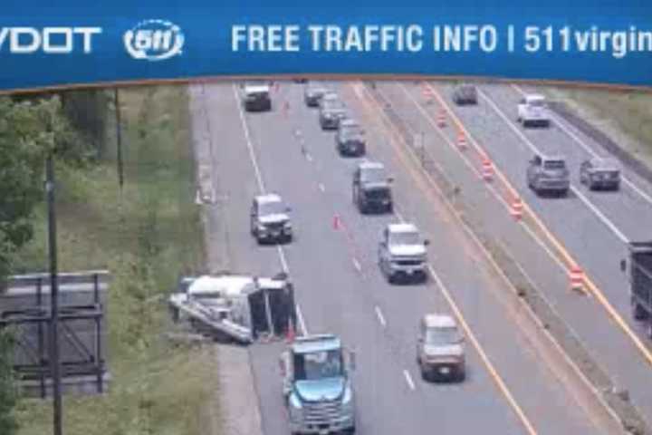 Vehicle Flips On I-66 In Arlington, Injuries Reported