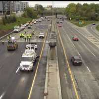 <p>The image here was captured around 8:30 a.m. Sunday, May 5 showing the northbound lanes reopened.</p>