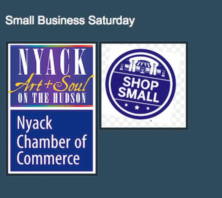 The Nyack Chamber of Commerce will sponsor a Small Business Saturday on Nov. 28.