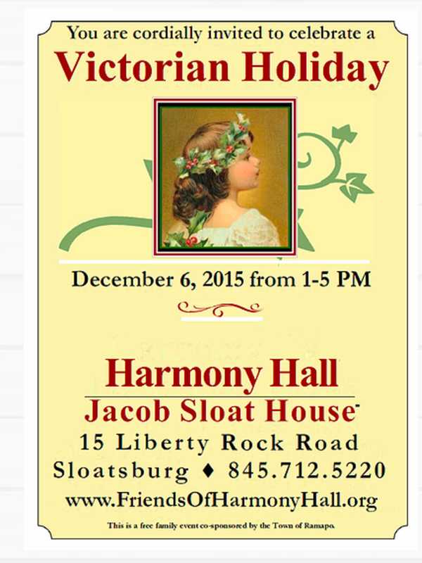 Victorian Holiday Celebration Comes to Sloatsburg's Harmony Hall