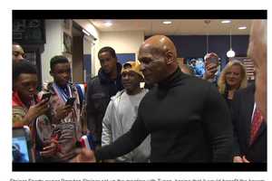 Mike Tyson Meets With Yonkers PAL Boxers In New Rochelle