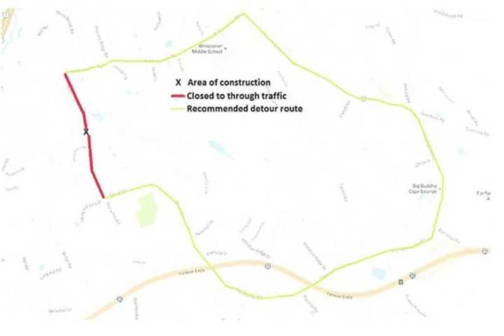 Brookfield's Stony Hill Road To Close Saturday